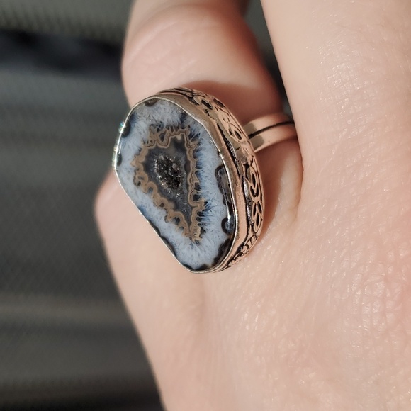 New Solar Agate 925 Silver Ring. - Picture 9 of 15
